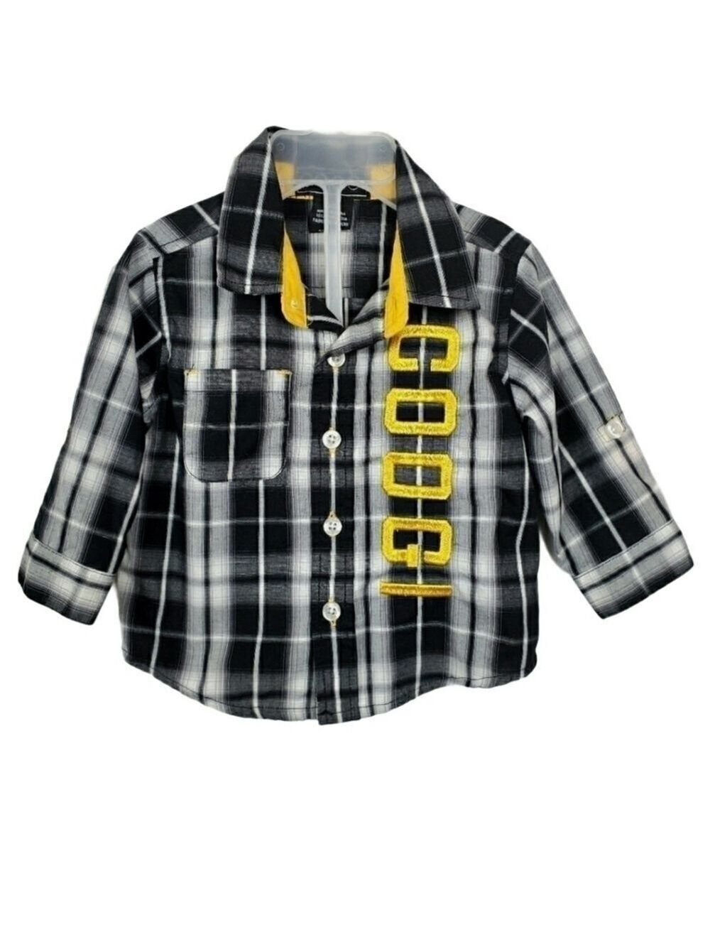 COOGI 6/9m toddler plaid button up shirt